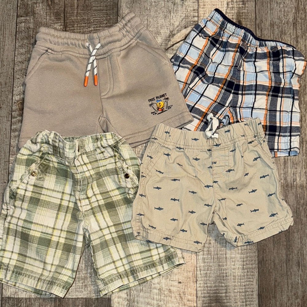 LOT of 4 TODDLER BOY SHORTS- size 18 months